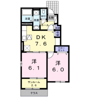 NoblePeach弐番館の間取り画像