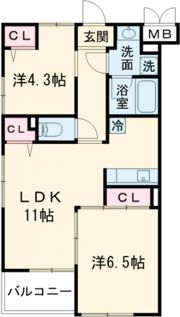 葛城レジデンスの間取り画像