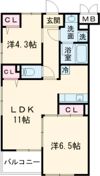 葛城レジデンスの間取り画像