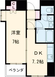 MDIインターフェイス竪町の間取り画像
