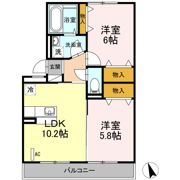 ウィンザー大槻 Bの間取り画像