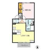 クレール天神 Aの間取り画像