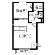 リバーサイド花長B棟の間取り画像
