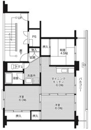 ビレッジハウス大田原2号棟の間取り画像