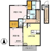 アズール Bの間取り画像