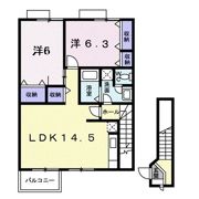 西小路ハイツⅠの間取り画像