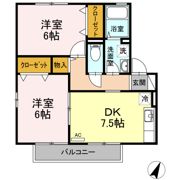 エレガンテ西阿知 B棟の間取り画像