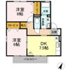 エレガンテ西阿知 B棟の間取り画像