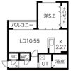 レスツオン厚別Ⅱの間取り画像