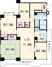 サングリーン二の宮の間取り画像