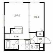 Ritz GRANDE厚別中央(リッツグランデ厚別中央)の間取り画像
