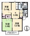 ディアス田の口 A棟の間取り画像