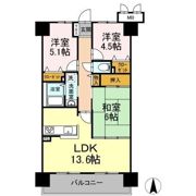 ヴェルビュ鶴見坦 1003号室の間取り画像