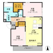 セピアパレス Aの間取り画像