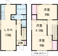 霞ヶ丘1戸建の間取り画像
