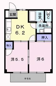 サンシティ臼井Aの間取り画像