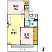 ヴィルヌーブ B棟の間取り画像