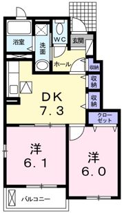 シャン・ヴェール Ⅰ番館の間取り画像