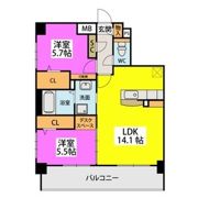 リバーランド大濠の間取り画像