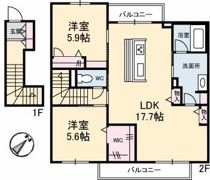 アンソレイユ A棟の間取り画像