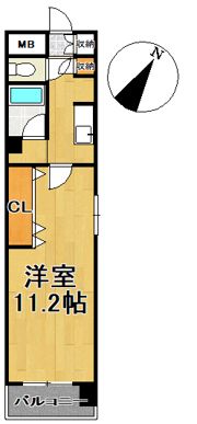 ヴィラ東中通の間取り画像