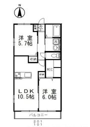 クレストIの間取り画像