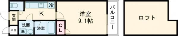 フジパレス南清水町Ⅱ番館の間取り画像