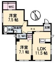 ベレオ宇品西の間取り画像