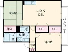 フレール愛子Bの間取り画像