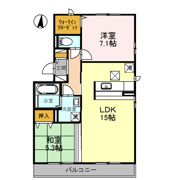 クロスロードⅡ A棟の間取り画像