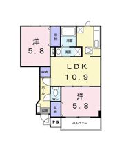 ウィスティリアBの間取り画像