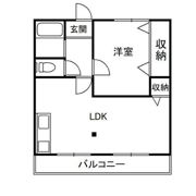 コーヤハイツ渡辺の間取り画像