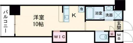 ウイングス折尾の間取り画像