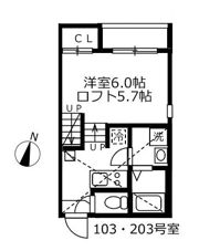 ハーモニーテラス伝馬町の間取り画像