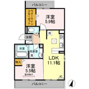 Ks’（ｹｲｴｽ） Bの間取り画像