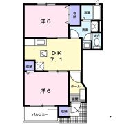 ハピネス長尾2の間取り画像