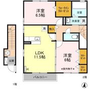 ライネスハイム Bの間取り画像