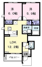 サンリット Ⅱの間取り画像