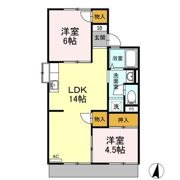 コーポラス西古松B･C B棟の間取り画像