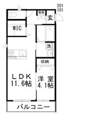 ビューティフルⅢの間取り画像