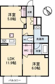 シャーメゾン セルディーナの間取り画像