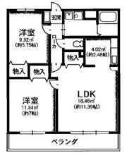 ウエストリバー A・B棟の間取り画像