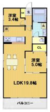 カローレ御所南の間取り画像