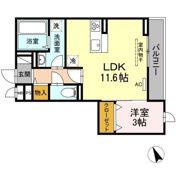 メテオール毛利町の間取り画像