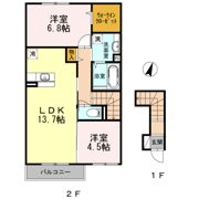 ヴィラ ウェストⅡの間取り画像