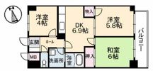 リバティーマンションの間取り画像
