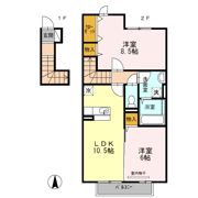 ベルパージュ A棟の間取り画像