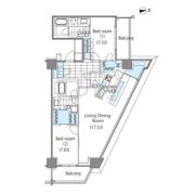コンフォリア新宿イーストサイドタワーの間取り画像