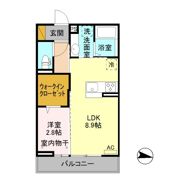 NEXUS D-room石芝の間取り画像