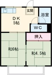 コーポカネイB棟の間取り画像